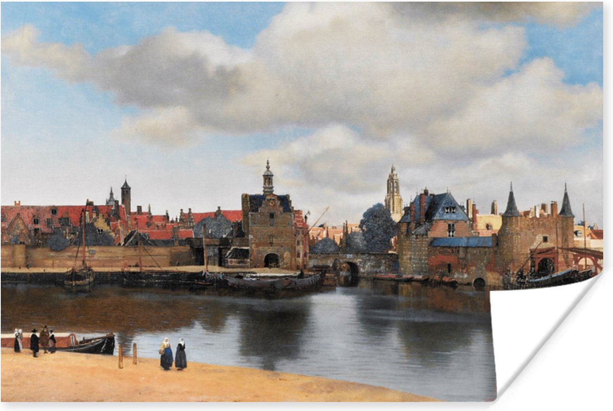 Poster Vermeer - Stad - Oude meesters - Kunst - 180x120 cm XXL