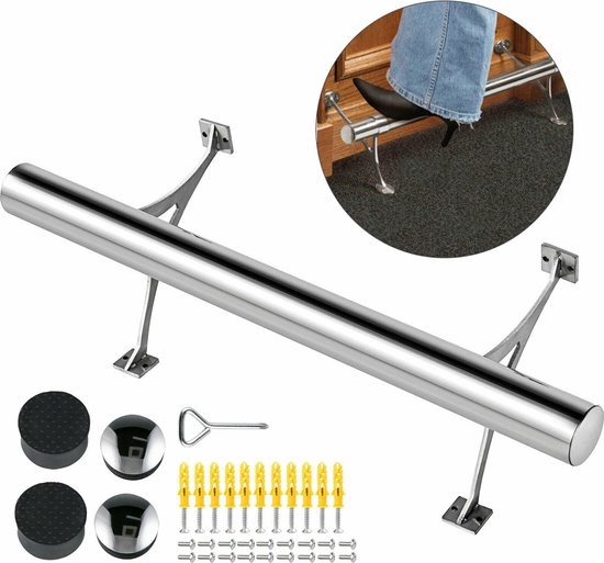 PENJOY Verstelbare Pilates Spreidstang - RVS Sport Training Tool Voor Yoga En Fitness (Zilver)