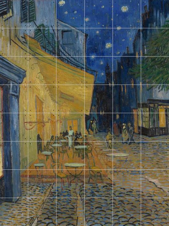 IXXI Cafeterras bij nacht Vincent van Gogh Wanddecoratie 160 x 120 cm bol