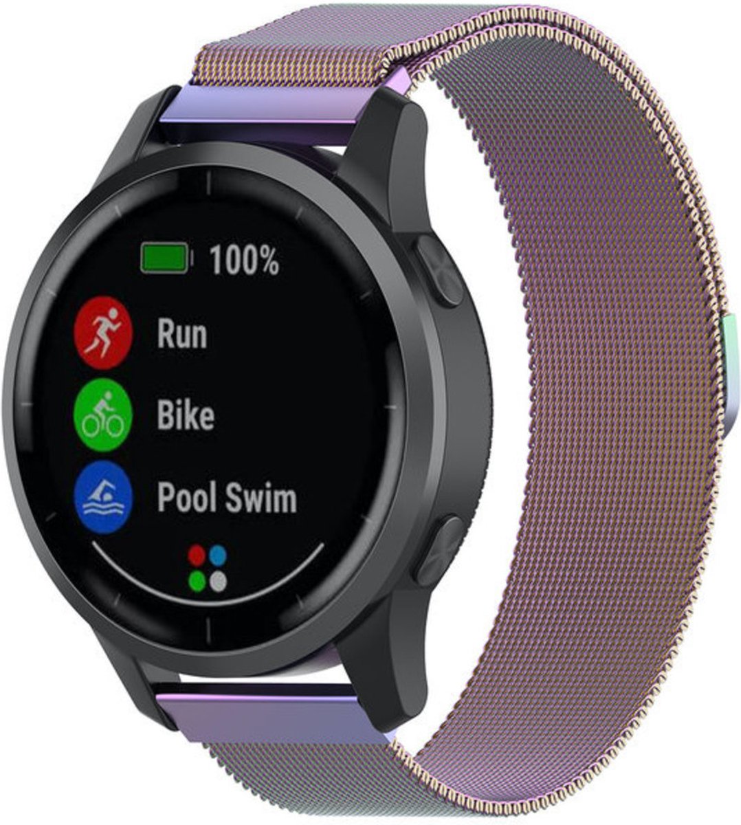 Milanees bandje - multicolor, geschikt voor Garmin Vivoactive 4 en Venu 2