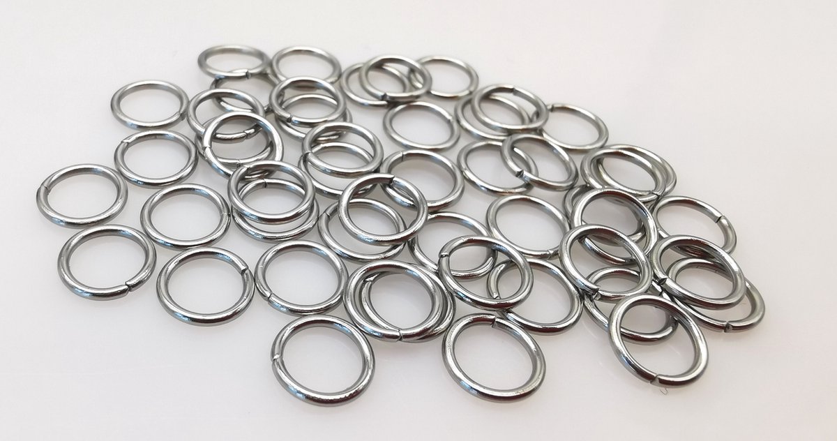 RVS- open ringetjes - 100 stuk - Ø 8 x D 1 mm- Sieraden maken- Sieraden oogjes - zijn ideaal om je sieraden mee af te werken.