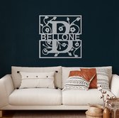 Décoration murale | Personnalisé / Personnalisé | Métal - Art mural | Décoration murale | Salle de séjour |Argent| 60x60cm