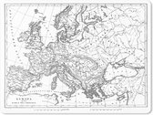 Muismat XXL - Bureau onderlegger - Bureau mat - Illustratie van Europa in de tijd van Karel de Grote - 80x60 cm - XXL muismat