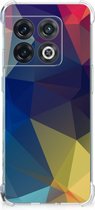 Telefoon Hoesje OnePlus 10 Pro Hoesje maken met transparante rand Polygon Dark