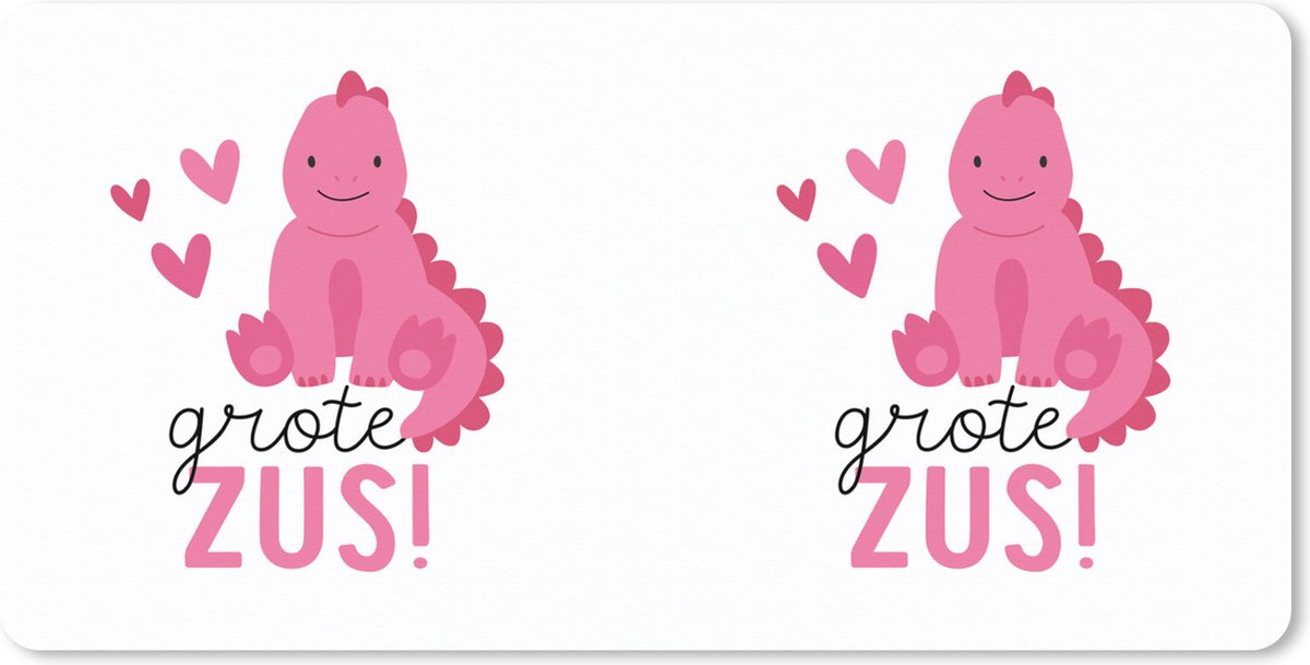 Muismat XXL 100x50 cm - Bureau onderlegger - Bureau mat Grote zus! - Spreuken - Zusje - Broertje - Quotes - Bureaumat - Gaming mousepad xl - Bureaulegger groot - Computer deskmat