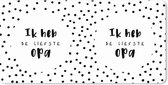 Muismat XXL - Bureau onderlegger - Bureau mat - Stippen - Quotes - 'Ik heb de liefste opa' - Spreuken - 100x50 cm - XXL muismat