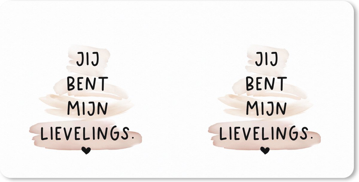 Muismat XXL 90x45 cm - Bureau onderlegger - Bureau mat Vriendschap - Quotes - Best friends - Spreuken - Jij bent mijn lievelings - Bureaumat - Gaming mousepad xl - Bureaulegger groot - Computer deskmat
