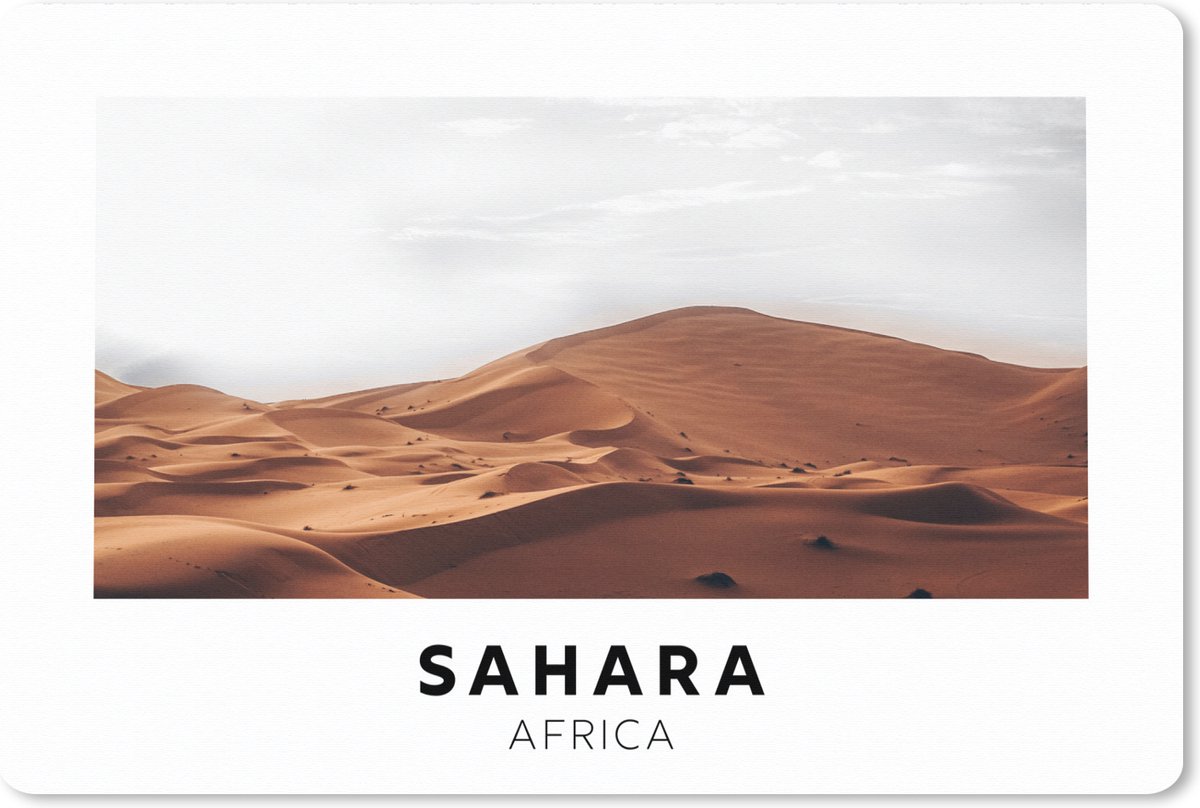 Muismat XXL 90x60 cm - Bureau onderlegger - Bureau mat Afrika - Zand - Natuur - Bureaumat - Gaming mousepad xl - Bureaulegger groot - Computer deskmat