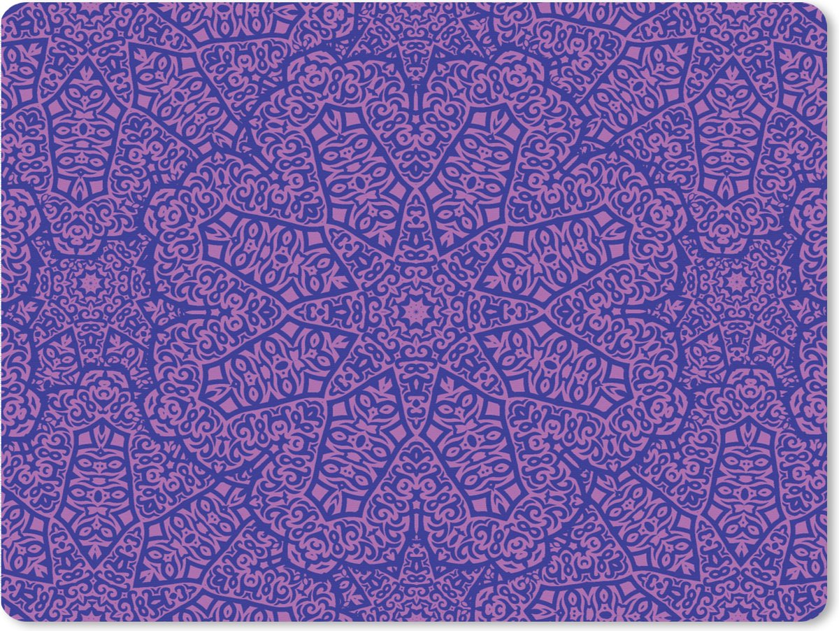 Muismat XXL 80x60 cm - Bureau onderlegger - Bureau mat Mandala - Design - Abstract - Bohemian - Bureaumat - Gaming mousepad xl - Bureaulegger groot - Computer deskmat