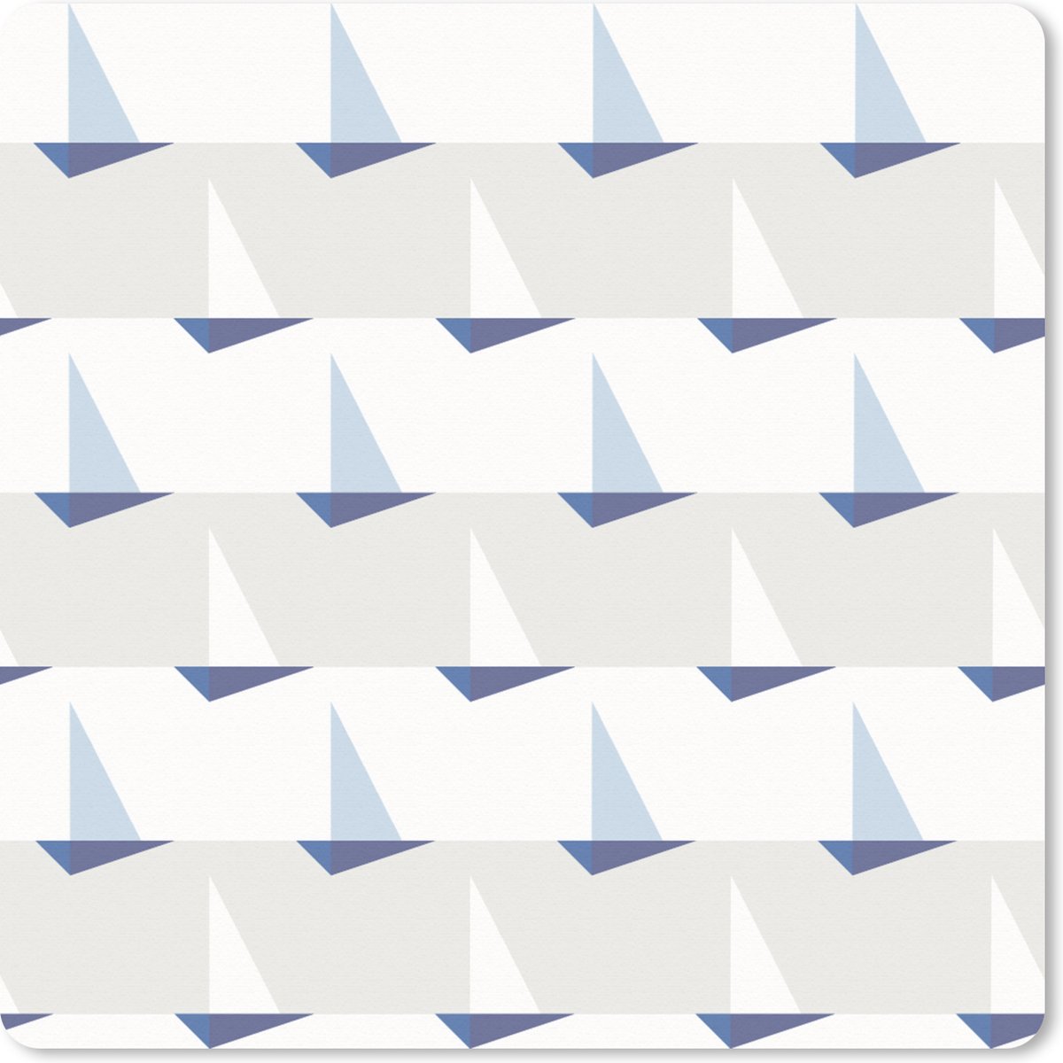 Muismat XXL 40x40 cm - Bureau onderlegger - Bureau mat Patronen - Boot - Zee - Bureaumat - Gaming mousepad xl - Bureaulegger groot - Computer deskmat