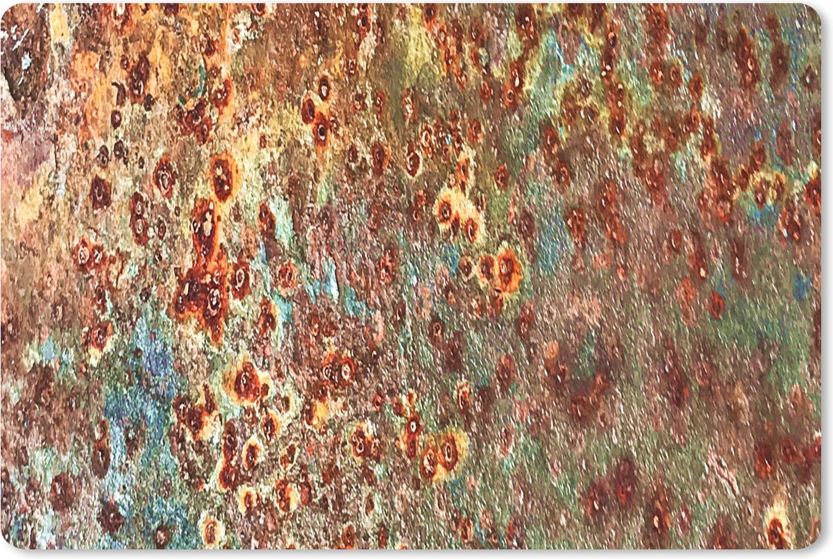 Muismat XXL 120x80 cm - Bureau onderlegger - Bureau mat Kleuren - Metaal - Roest print - Structuur - Abstract - Bureaumat - Gaming mousepad xl - Bureaulegger groot - Computer deskmat