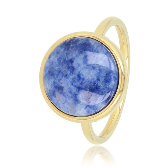 My Bendel - Gouden ring met Lapis Lazuli edelsteen - Bijzondere gouden ring met Lapis Lazuli edelsteen - Met luxe cadeauverpakking