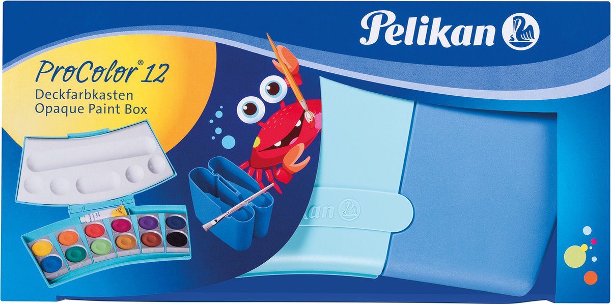 Pelikan Deckfarbkasten ProColor 735PC/12 blauw 12 Farben