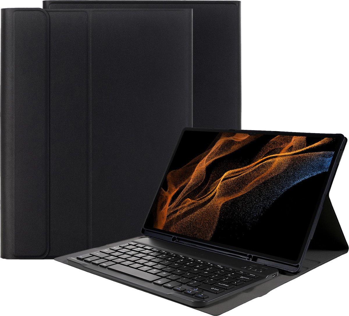 Cazy Samsung Galaxy Tab S8 Ultra hoes met toetsenbord QWERTZ
