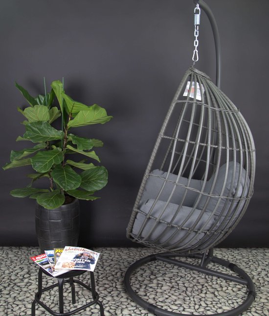 Hangstoel voor binnen en buiten- Swing Egg- Incl kussen- Incl... | bol.com