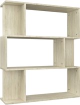 vidaXL-Boekenkast/kamerscherm-80x24x96-cm-bewerkt-hout-sonoma-eiken