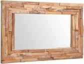 vidaXL - Decoratieve - spiegel - rechthoekig - 90x60 - cm - teakhout
