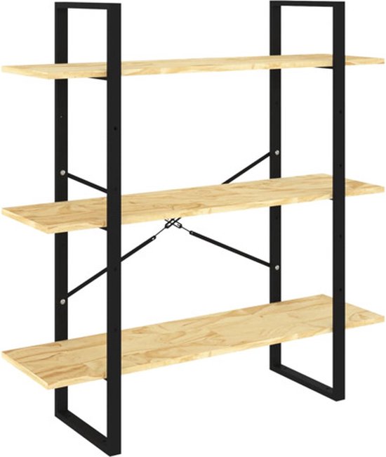 VidaXL Boekenkast met 2 schappen 40x30x70 cm massief grenenhout