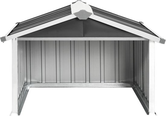 vidaXL - Overkapping - voor - robotmaaier - 92x97x63 - cm - staal - antracietkleurig
