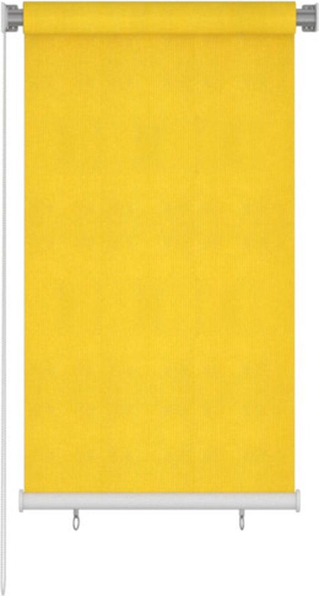 vidaXL Rolgordijn voor buiten 80x140 cm HDPE geel