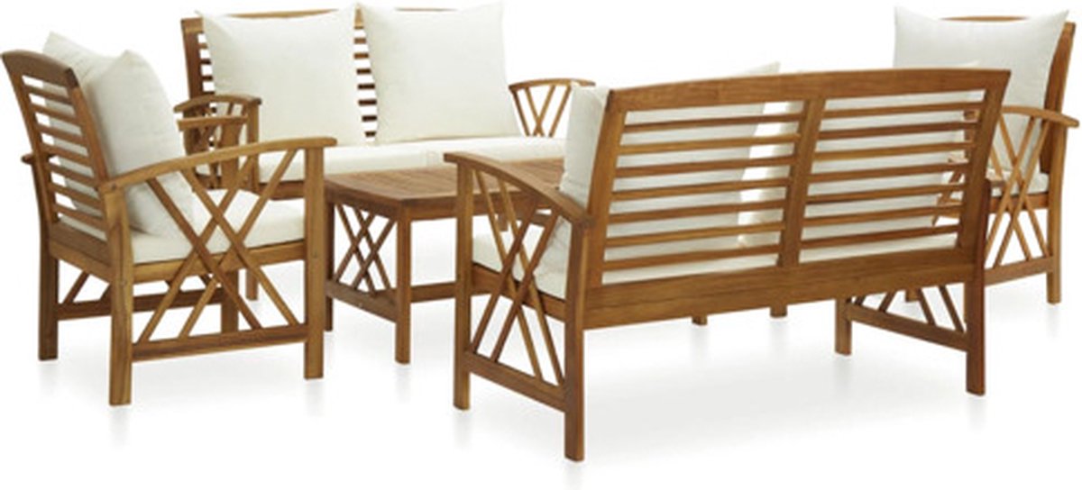 Vidaxl Loungeset Wit Tuinset