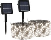 vidaXL - Lichtsnoeren - 2 - st - met - 2x200 - LED's - solar - binnen/buiten - koudwit