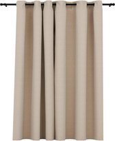 vidaXL-Gordijn-linnen-look-verduisterend-met-ogen-290x245-cm-beige