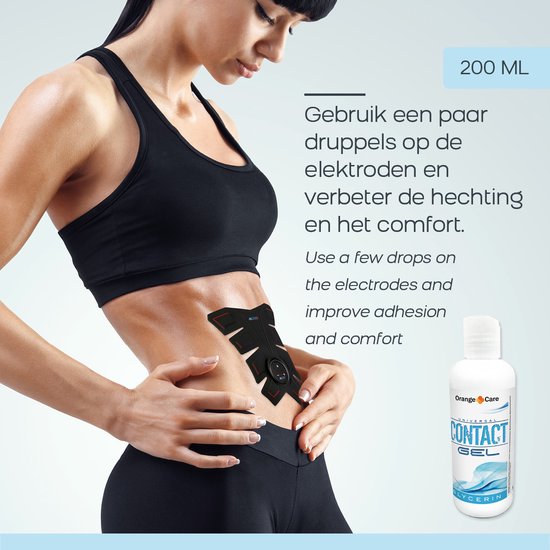 Orange Care Contactgel Elektriciteitsgeleider 200 ML - elektroden therapie geleding elektroden - geleidende elektrode gel voor TENS / EMS spierstimulatie apparaten voor bescherming huid en hydratatie