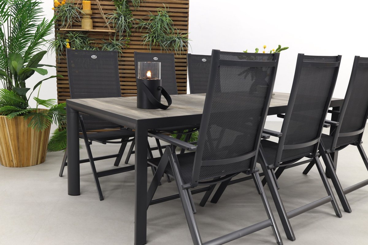 Hartman Napoli/Kings adjustable garden dining set anthracite - 220x100 cm