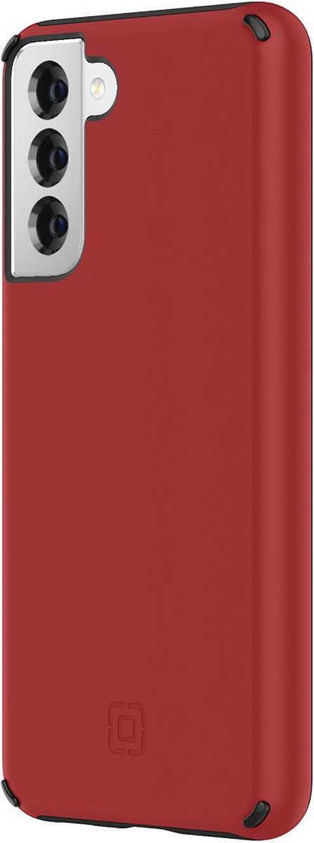 incipio duo geschikt voor samsung galaxy s21 - salsa red/black