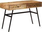 vidaXL Table à écrire avec tiroirs 110x50x76 cm bois de manguier massif