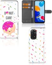 Smartphone Hoesje Xiaomi Redmi Note 11/11S Bookcase met Quotes Donut Cadeautjes voor Meisjes