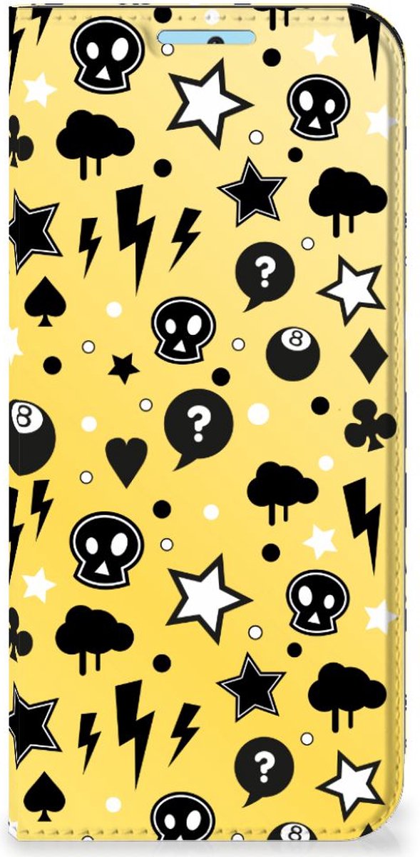 Mobiel BookCase Xiaomi Redmi Note 11/11S Punk Geel