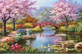 Diamond Painting Japanse Tuin Diamond Painting 40x60cm. DP Volledige bedekking - Ronde steentjes - diamondpainting inclusief tools