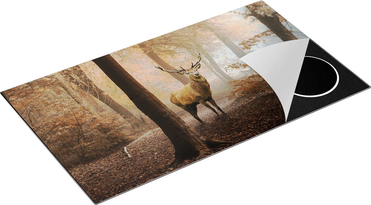 Chefcare Inductie Beschermer Hert in het Bos - Herfst - 91,2x52 cm - Afdekplaat Inductie - Kookplaat Beschermer - Inductie Mat