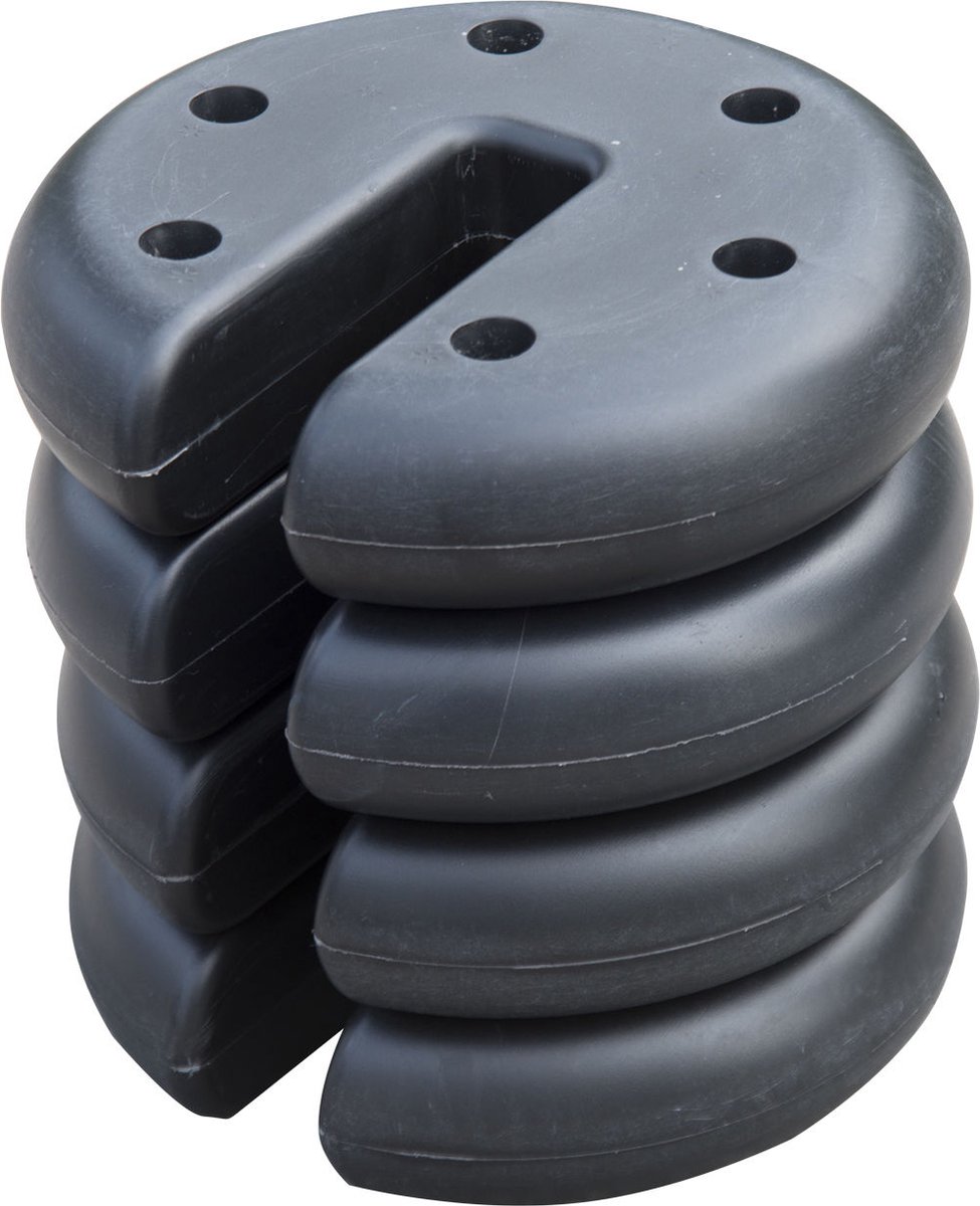 Outsunny - 4 x 2,2 kg Standvoet voor Paviljoen - Ø20 x 4,5 cm - Zwart