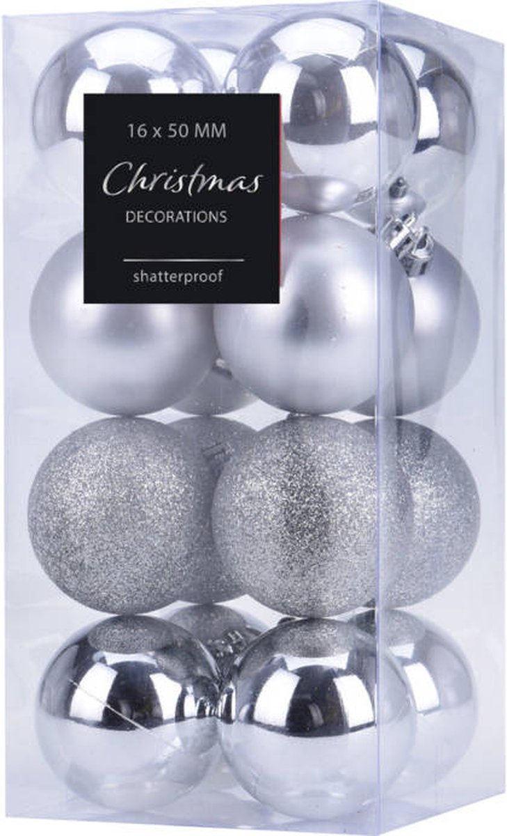 Kerstballen, Ø 5 cm, 16 stuks