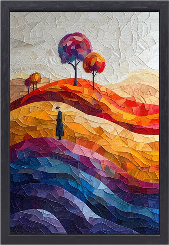 Décoration murale personne - Décoration murale personnes - Peinture sur toile Arbres - Tableaux Classique - Toile avec cadre de cuisson cuisine - Toile d'art mural avec cadre de cuisson 60x90 cm