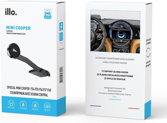 Support Téléphone Voiture Automatique Pour Mini Cooper F54 F55 F56 F57 F60 - Clip Sur Aération, Noir