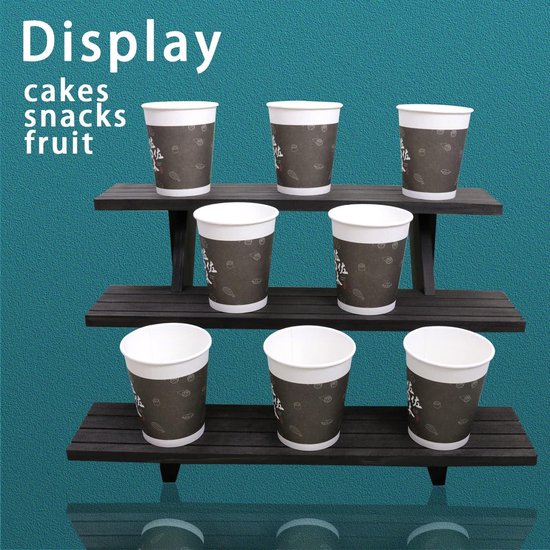 PH PandaHall 4-laags houten display standaard voor oorbellen, sieraden, verwijderbare vitrine met compartimenten, rustieke kaartweergave voor verkoop, tentoonstellingen, sieraden opslag PH PandaHall 4-laags houten display standaard voor oorbellen, sieraden, verwijderbare vitrine met compartimenten, rustieke kaartweergave voor verkoop, tentoonstellingen, sieraden opslag