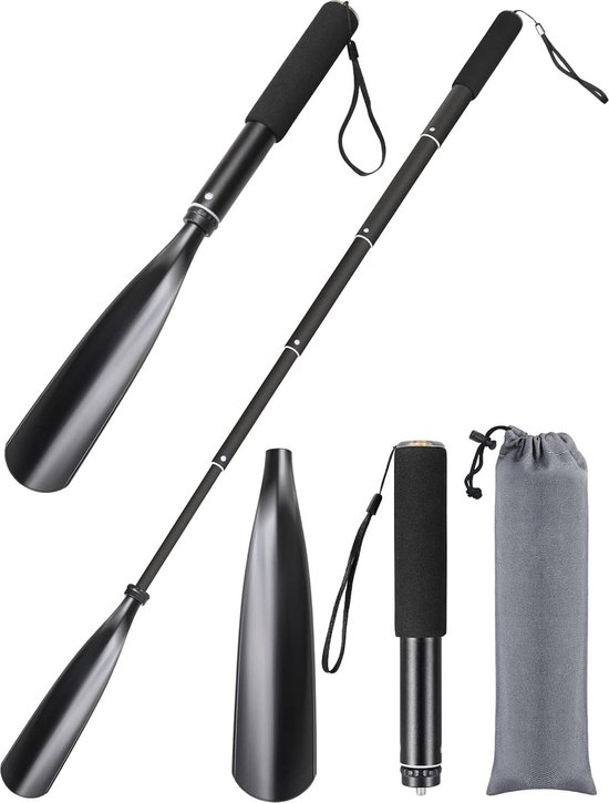Lantelme Schoenlepel 65 cm 3 stuks met kleurkeuze kunststof schoenlepel XL lang en stabiel, zwart, rood, goud., XL