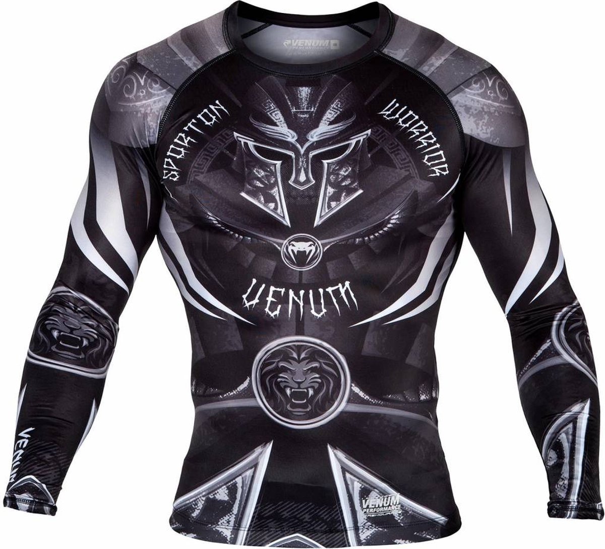 Venum Kleding Gladiator 3.0 Rashguard L/S Zwart Wit - XL
