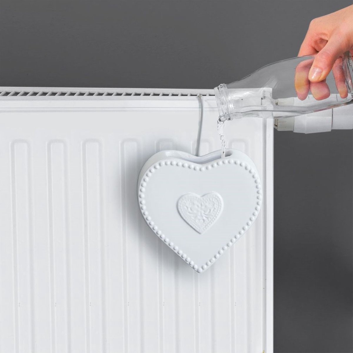 Luchtbevochtiger 4 Delige Set Van Keramiek WIESENBLUMEN Wit Voor Bevestiging Aan Radiator Verwarming Waterverdamper Diffuser A1663 2674916966