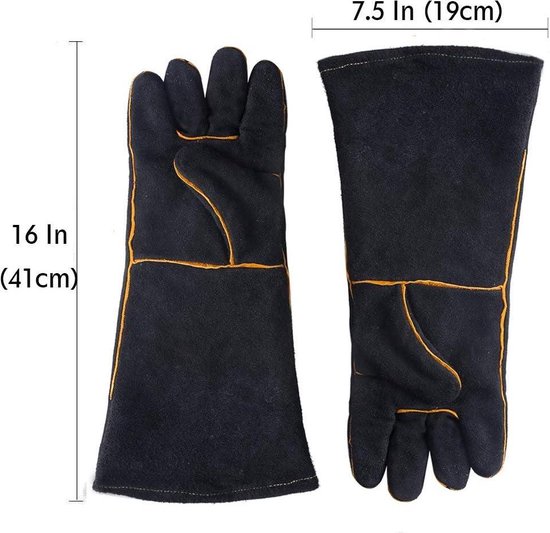 Extreme hittebestendige BBQ Grill Handschoenen met aluminiumfolie voering - EN407 gecertificeerd - 1 paar van Merkloos — afbeelding 5