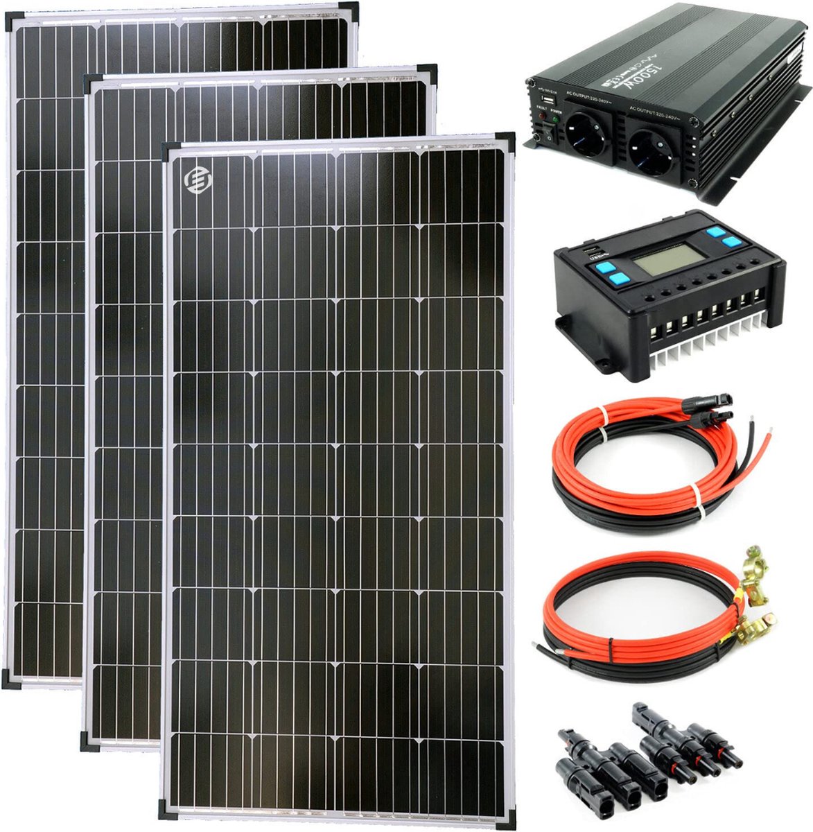 Equivera Zonnepanelen met Stekker - Zonnepanelen Compleet Pakket - Plug & Play - Doe het Zelf Zonnepanelen - voor Thuis, Camper, Camping