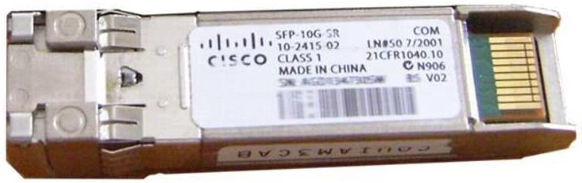 Cisco - SFP+ transceivermodule - 10 Gigabit Ethernet - 10GBase-SR - LC/PC multi-modus - maximaal 400 m - 850 nm
