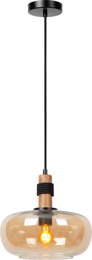 Lucide Suspension / Ø 30 cm - 1xE27 - Ambre