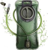 FEDEC Rugzak Waterzak - Backpack - Met slangetje - BPA Vrij - 2 Liter - Groen