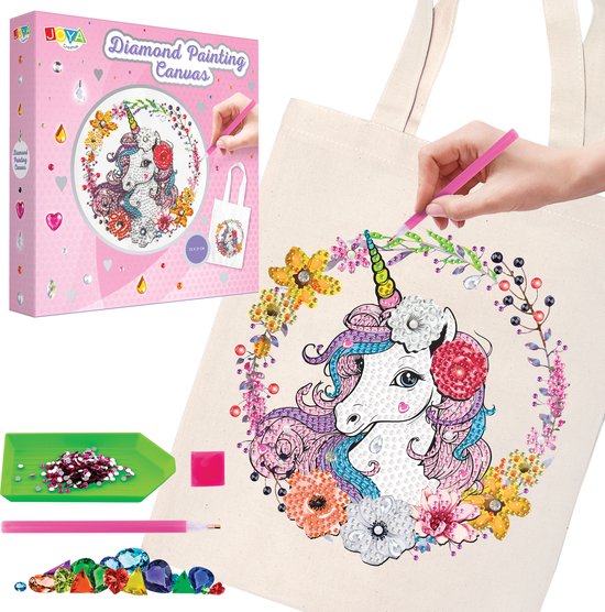 Diamond Painting Knutselpakket Unicorn - Modepakketten - Personaliseer je Eigen Tas - Creatief Speelgoed voor Kinderen - Unicorn Decoratie