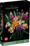 Doos van LEGO Botanical Collection Flower Bouquet met veelkleurige LEGO bloemen.